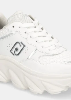 Liu Jo Sneakers à semelle épaisse en cuir avec glitter|Femme Sneakers