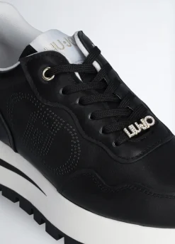 Liu Jo Sneakers en cuir avec logo ajouré|Femme Sneakers