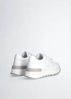 Liu Jo Sneakers en cuir avec logo ajouré|Femme Sneakers