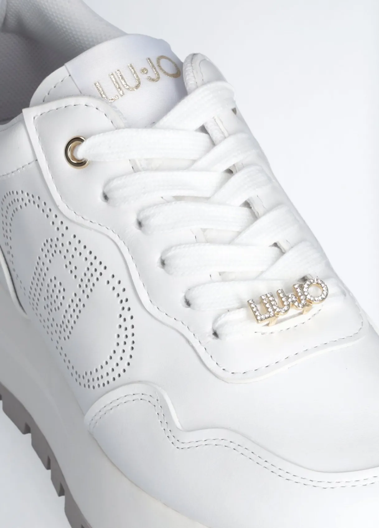 Liu Jo Sneakers en cuir avec logo ajouré|Femme Sneakers