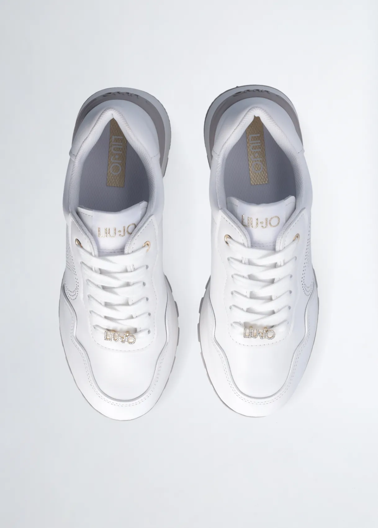 Liu Jo Sneakers en cuir avec logo ajouré|Femme Sneakers