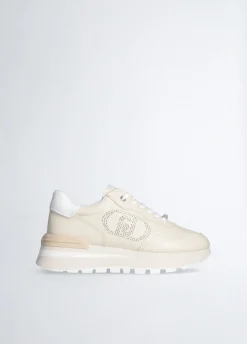 Liu Jo Sneakers en cuir avec logo ajouré|Femme Sneakers