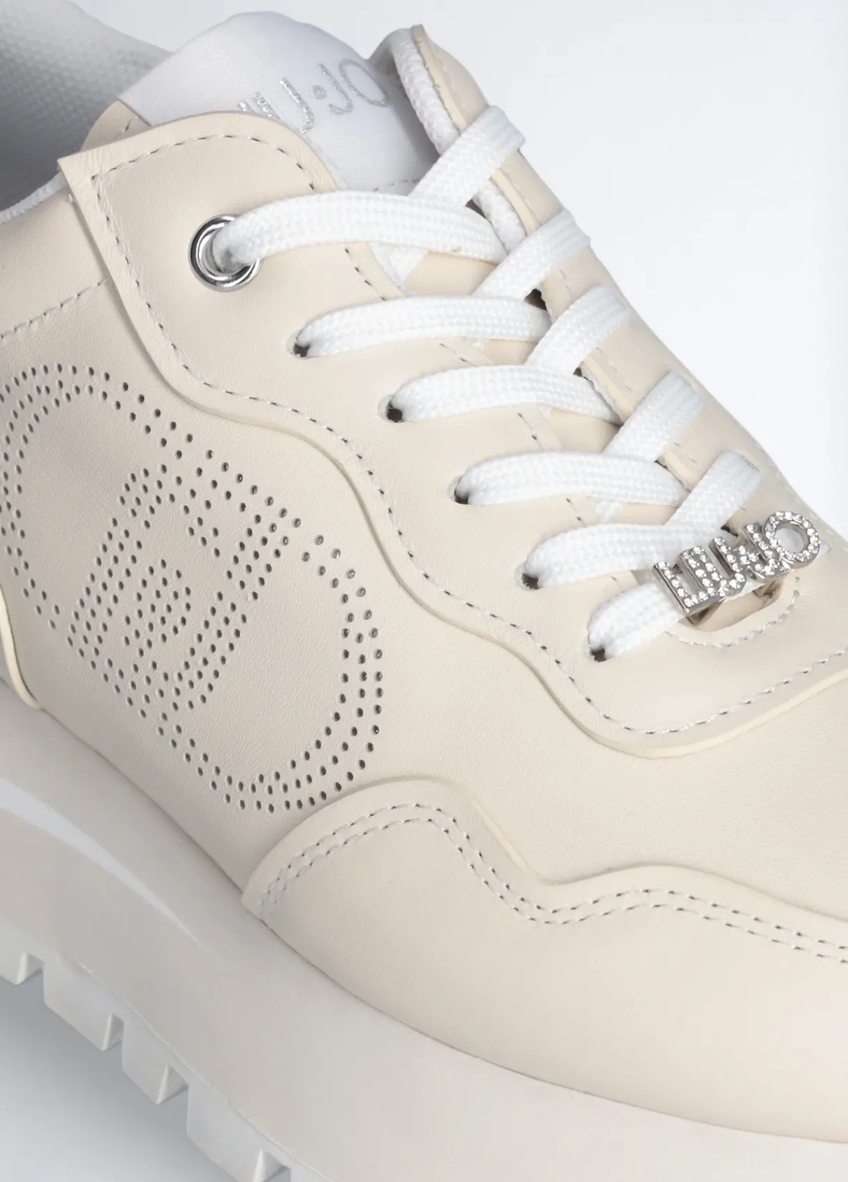 Liu Jo Sneakers en cuir avec logo ajouré|Femme Sneakers