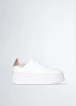 Liu Jo Sneakers en cuir avec strass|Femme Sneakers