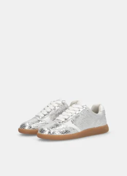 Liu Jo Sneakers en cuir craquelé lamé|Femme Sneakers