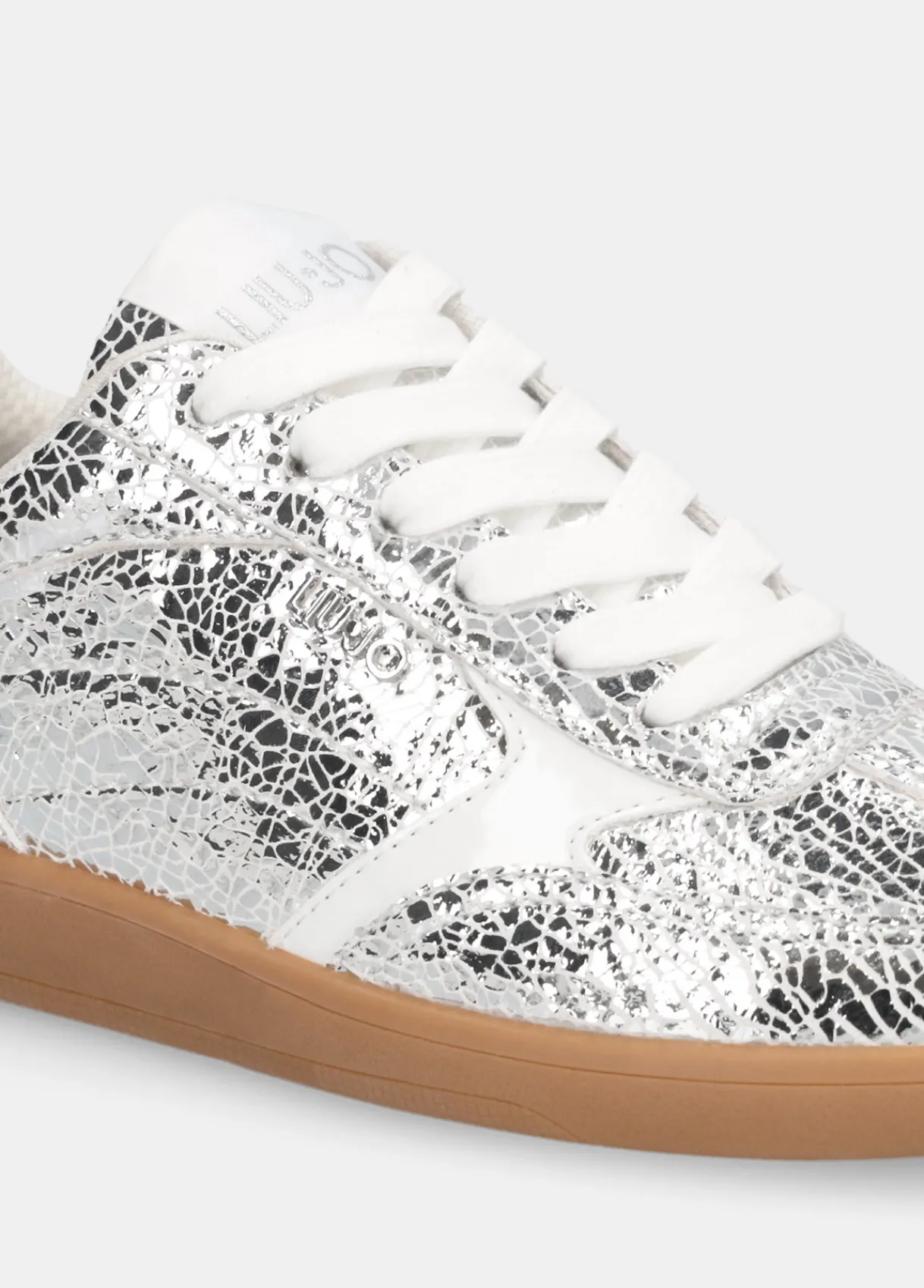 Liu Jo Sneakers en cuir craquelé lamé|Femme Sneakers