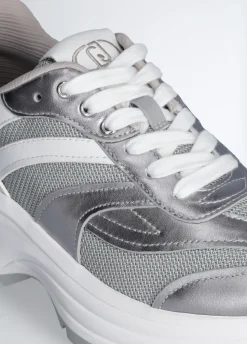 Liu Jo Sneakers en cuir et mesh brillant|Femme Sneakers