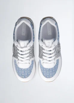 Liu Jo Sneakers en glitter et monogramme|Femme Sneakers