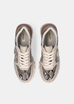 Liu Jo Sneakers en python avec strass|Femme Sneakers
