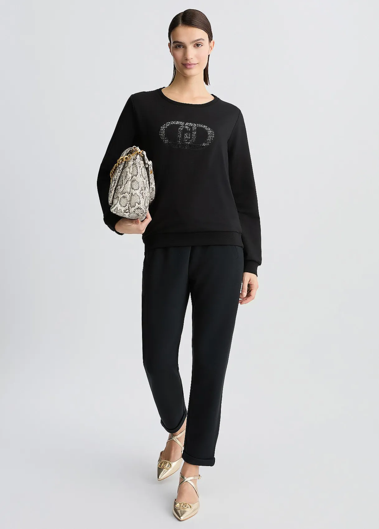 Liu Jo Sweat avec logo et strass|Femme Sweat-Shirts|Vêtements De Sport