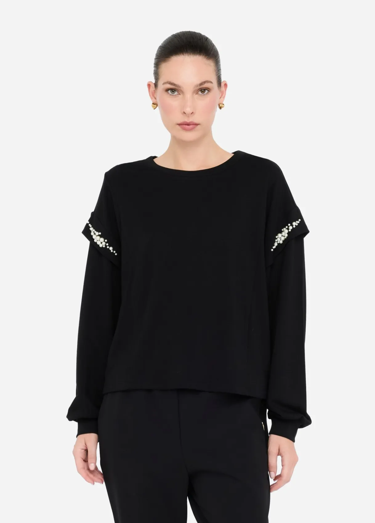Liu Jo Sweat avec perles|Femme Sweat-Shirts|Vêtements De Sport