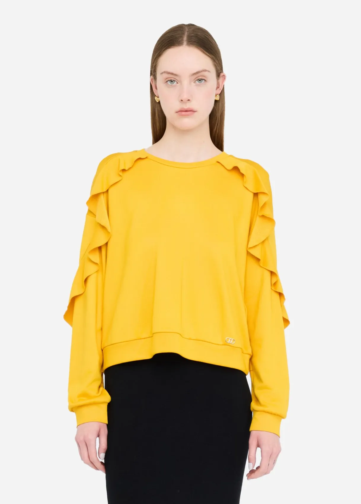 Liu Jo Sweat avec ruches|Femme Sweat-Shirts|Vêtements De Sport