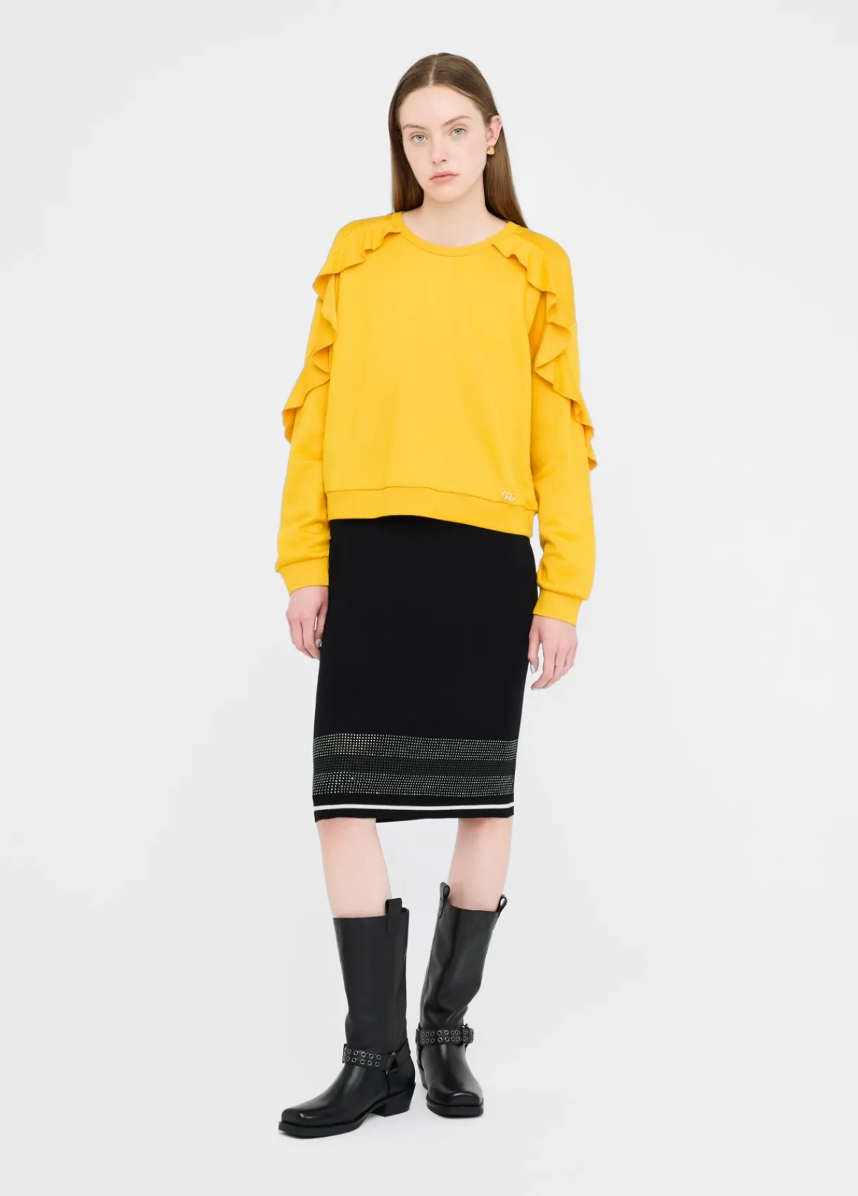 Liu Jo Sweat avec ruches|Femme Sweat-Shirts|Vêtements De Sport