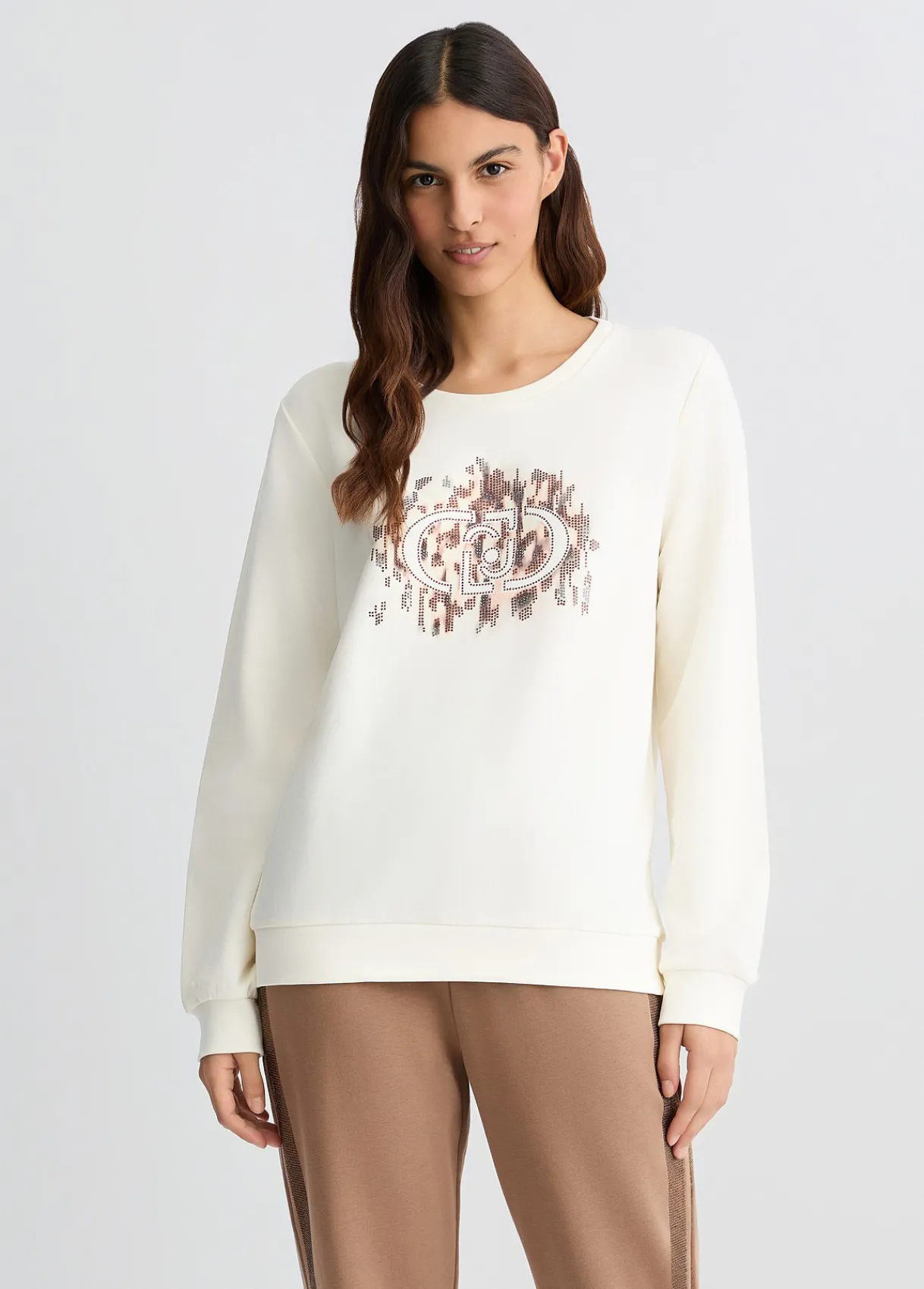 Liu Jo Sweat-shirt avec logo animalier et strass|Femme Sweat-Shirts|Vêtements De Sport