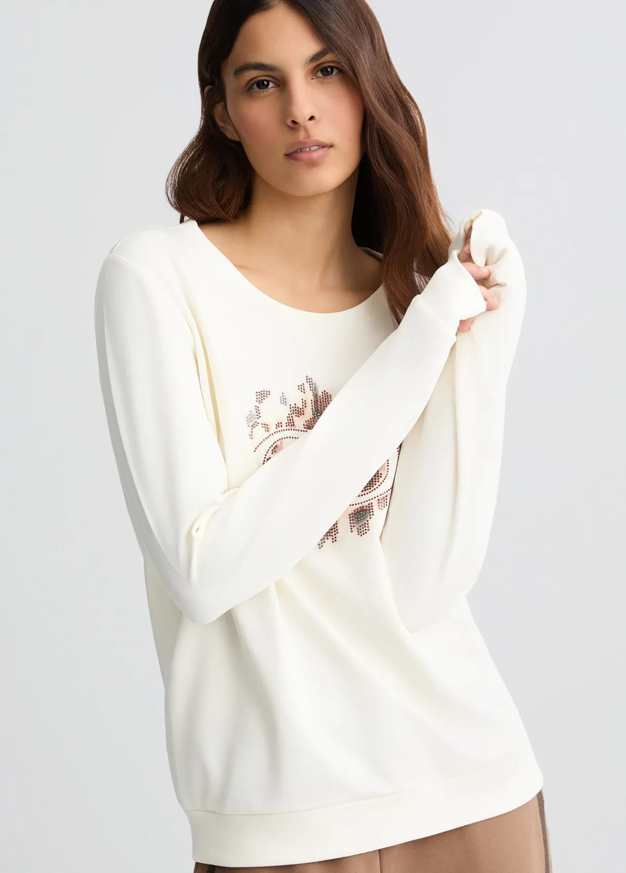 Liu Jo Sweat-shirt avec logo animalier et strass|Femme Sweat-Shirts|Vêtements De Sport