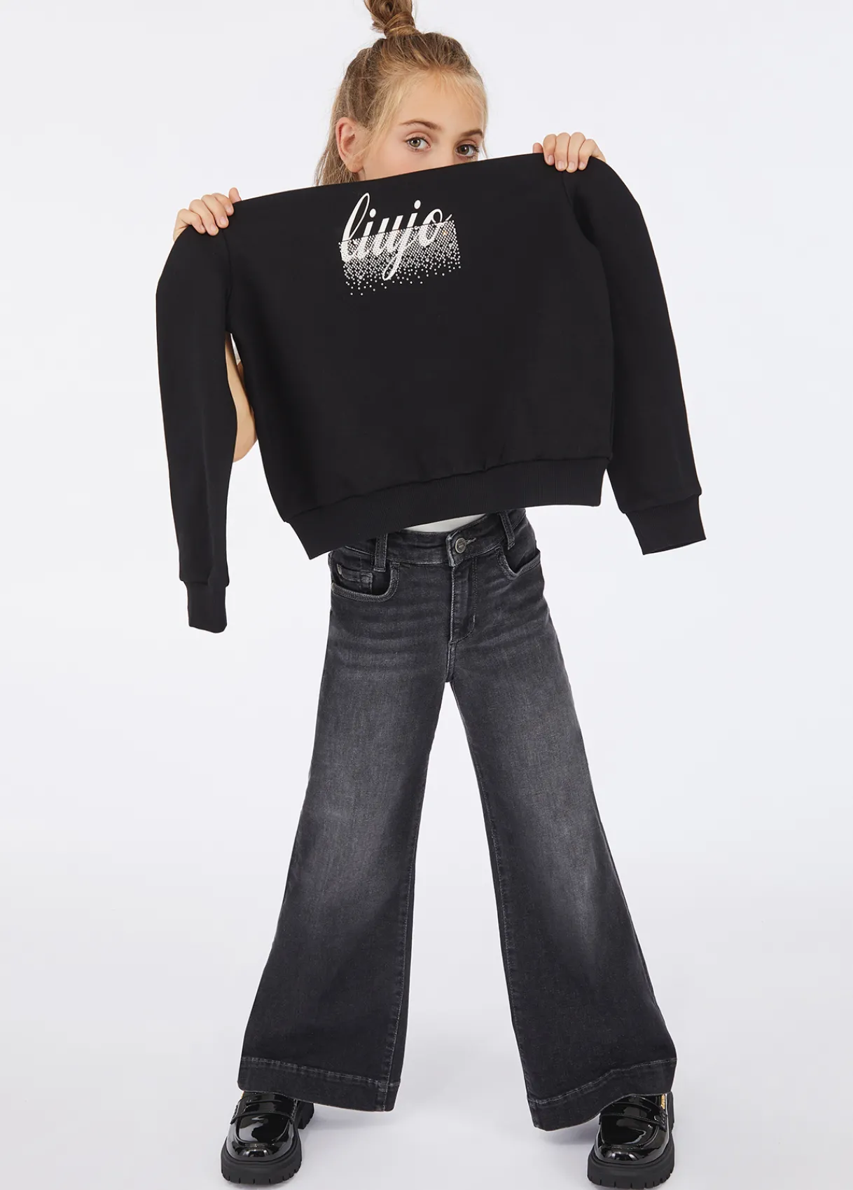 Liu Jo Sweat-shirt en coton avec logo|Enfant Pull Et Sweatshirts