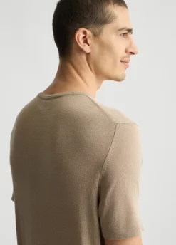 Liu Jo Tee-shirt en lin et coton|Homme Pulls Et Sweaters