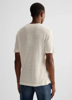 Liu Jo Tee-shirt en lin et coton|Homme Pulls Et Sweaters|Polos Et T-Shirts