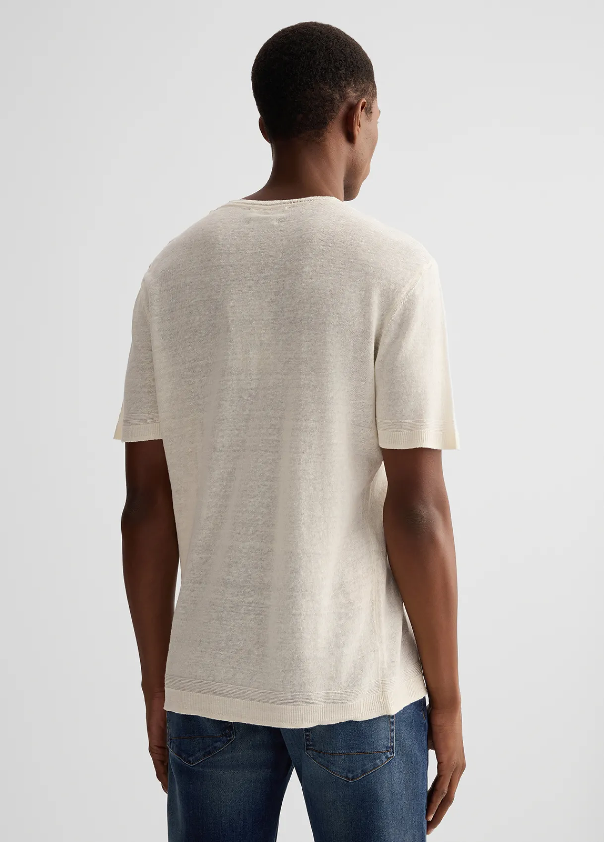 Liu Jo Tee-shirt en lin et coton|Homme Pulls Et Sweaters|Polos Et T-Shirts