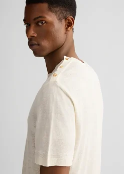 Liu Jo Tee-shirt en lin et coton|Homme Pulls Et Sweaters|Polos Et T-Shirts