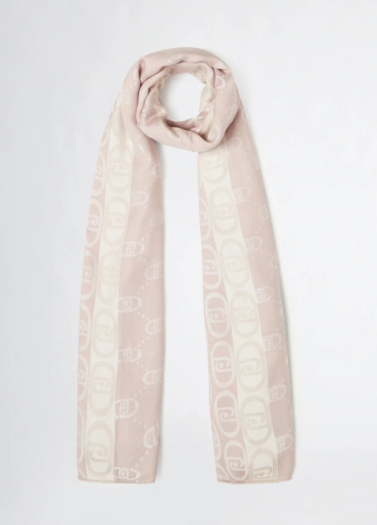 Liu Jo Étole jacquard monogramme pêche|Femme Écharpes Et Foulards