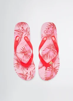 Liu Jo Tongs avec imprimé palmier|Femme Mocassins|Mode Plage