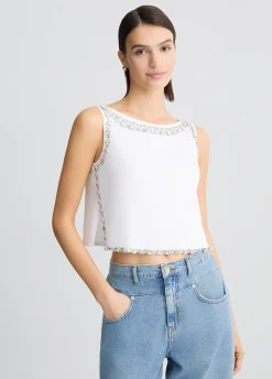 Liu Jo Top avec broderies bijoux|Femme T-Shirts Et Tops