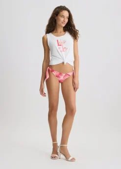 Liu Jo Top avec logo et strass|Femme Mode Plage|T-Shirts Et Tops
