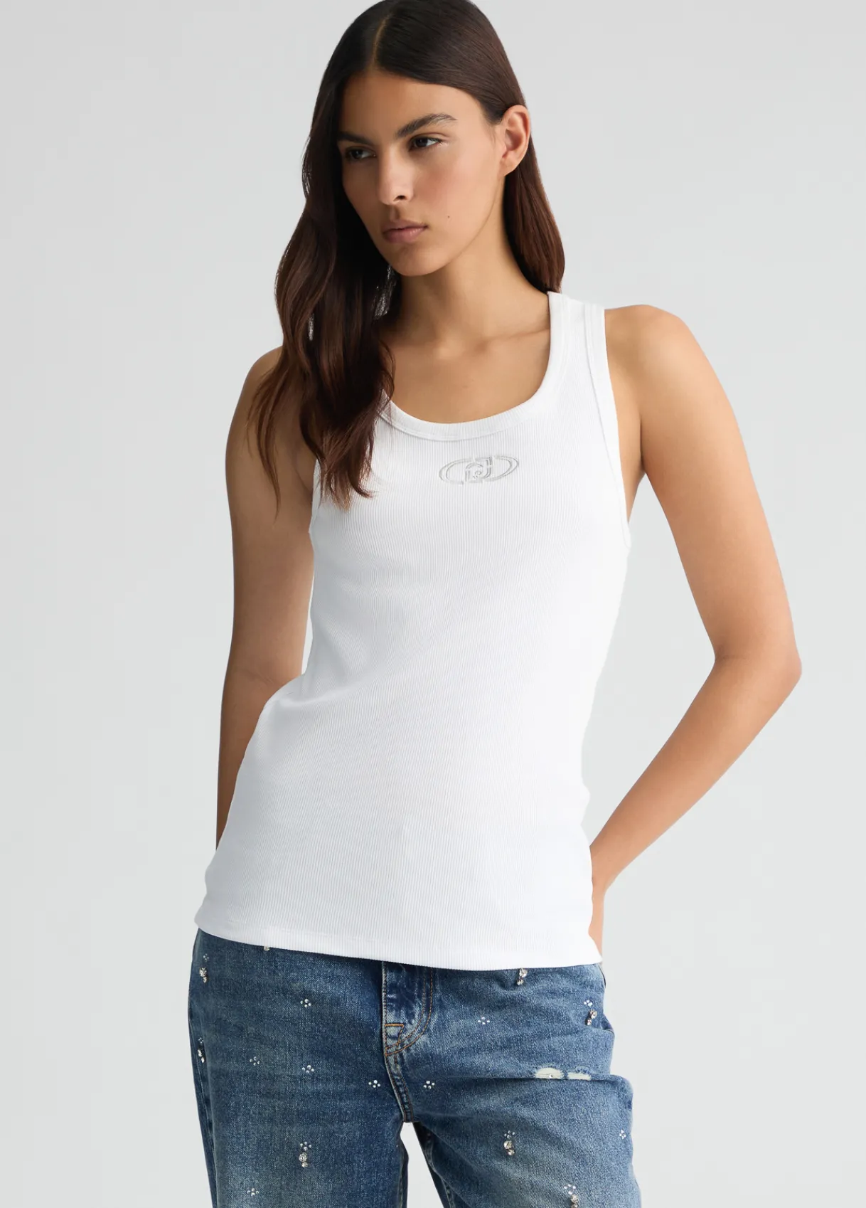 Liu Jo Top en coton avec logo|Femme T-Shirts Et Tops