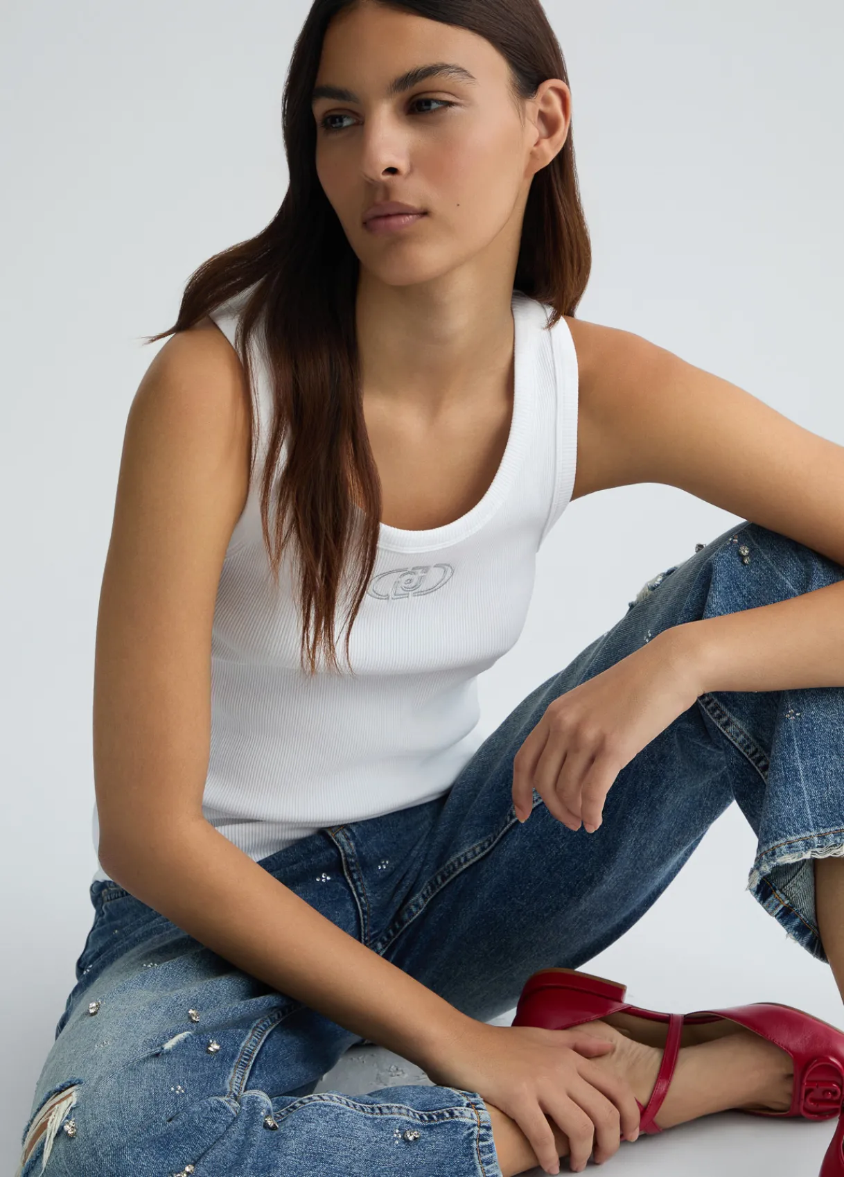 Liu Jo Top en coton avec logo|Femme T-Shirts Et Tops