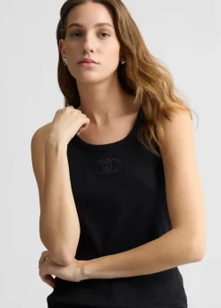 Liu Jo Top en coton avec logo|Femme T-Shirts Et Tops