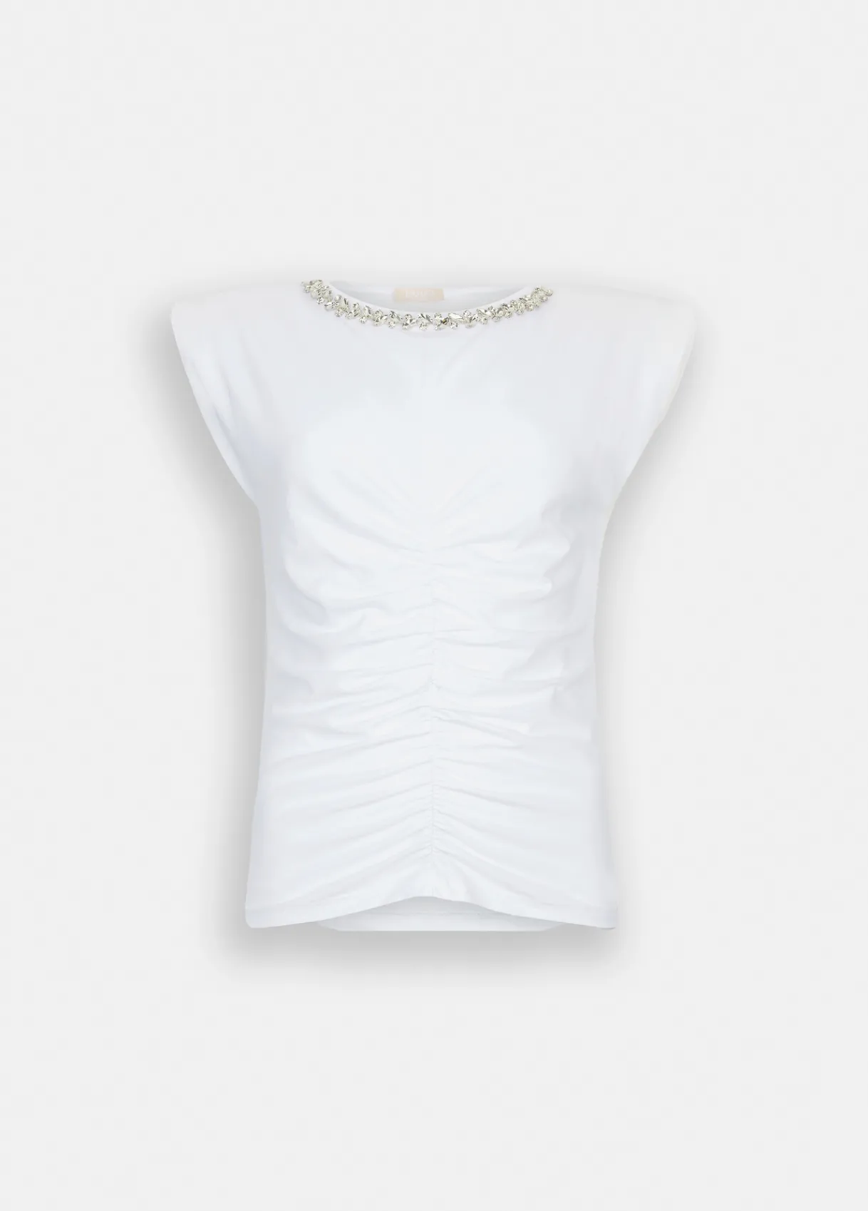 Liu Jo Top en coton avec strass|Femme T-Shirts Et Tops