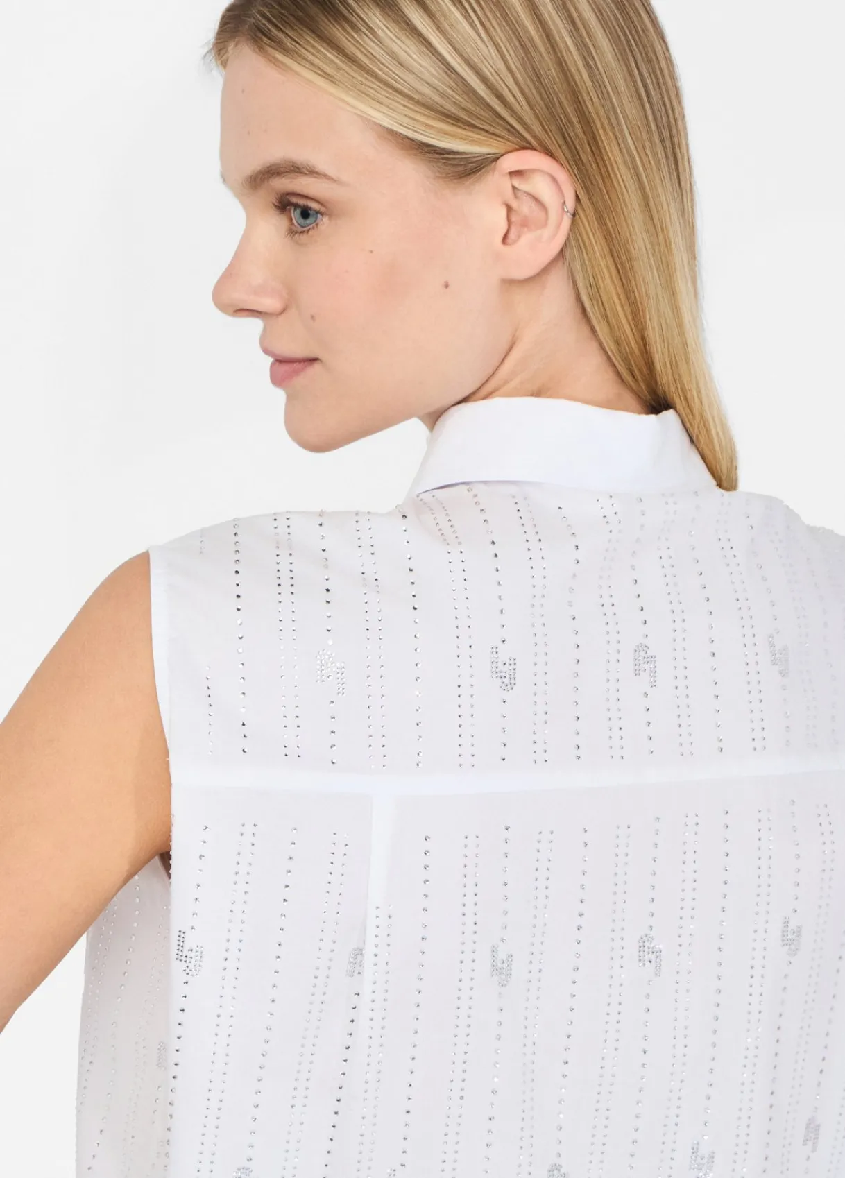 Liu Jo Top en coton avec strass|Femme Chemises Et Blouses