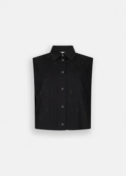 Liu Jo Top en coton avec strass|Femme Chemises Et Blouses