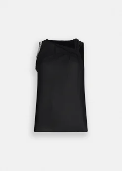 Liu Jo Top en coton et georgette|Femme T-Shirts Et Tops