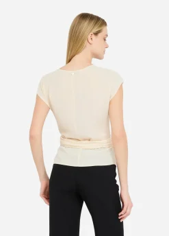 Liu Jo Top en crêpe de chine|Femme T-Shirts Et Tops