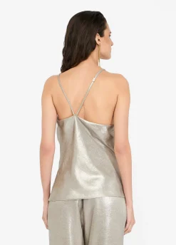 Liu Jo Top en crêpe lamé|Femme T-Shirts Et Tops|Cérémonie