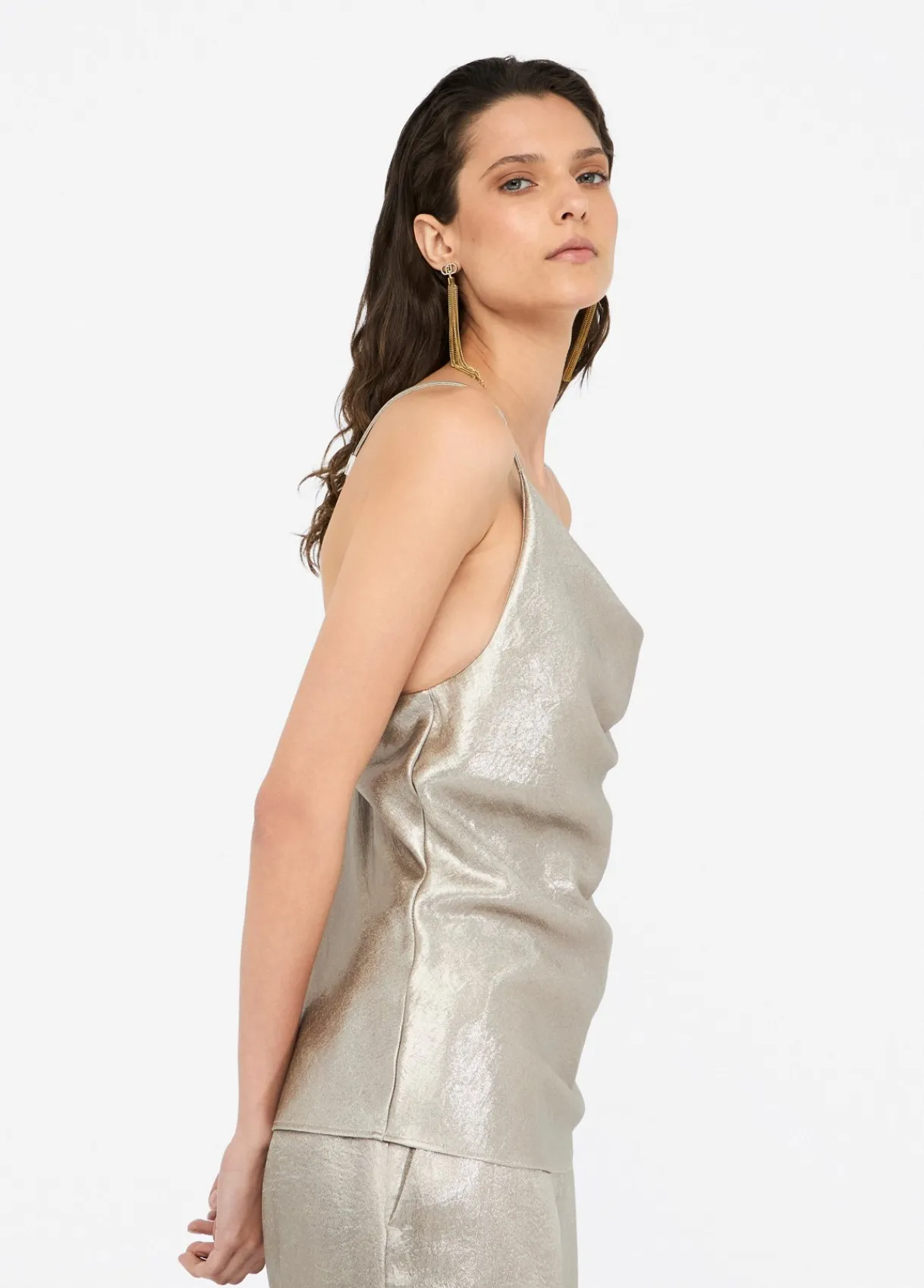 Liu Jo Top en crêpe lamé|Femme T-Shirts Et Tops|Cérémonie