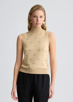 Liu Jo Top en maille avec logo et strass|Femme Mailles