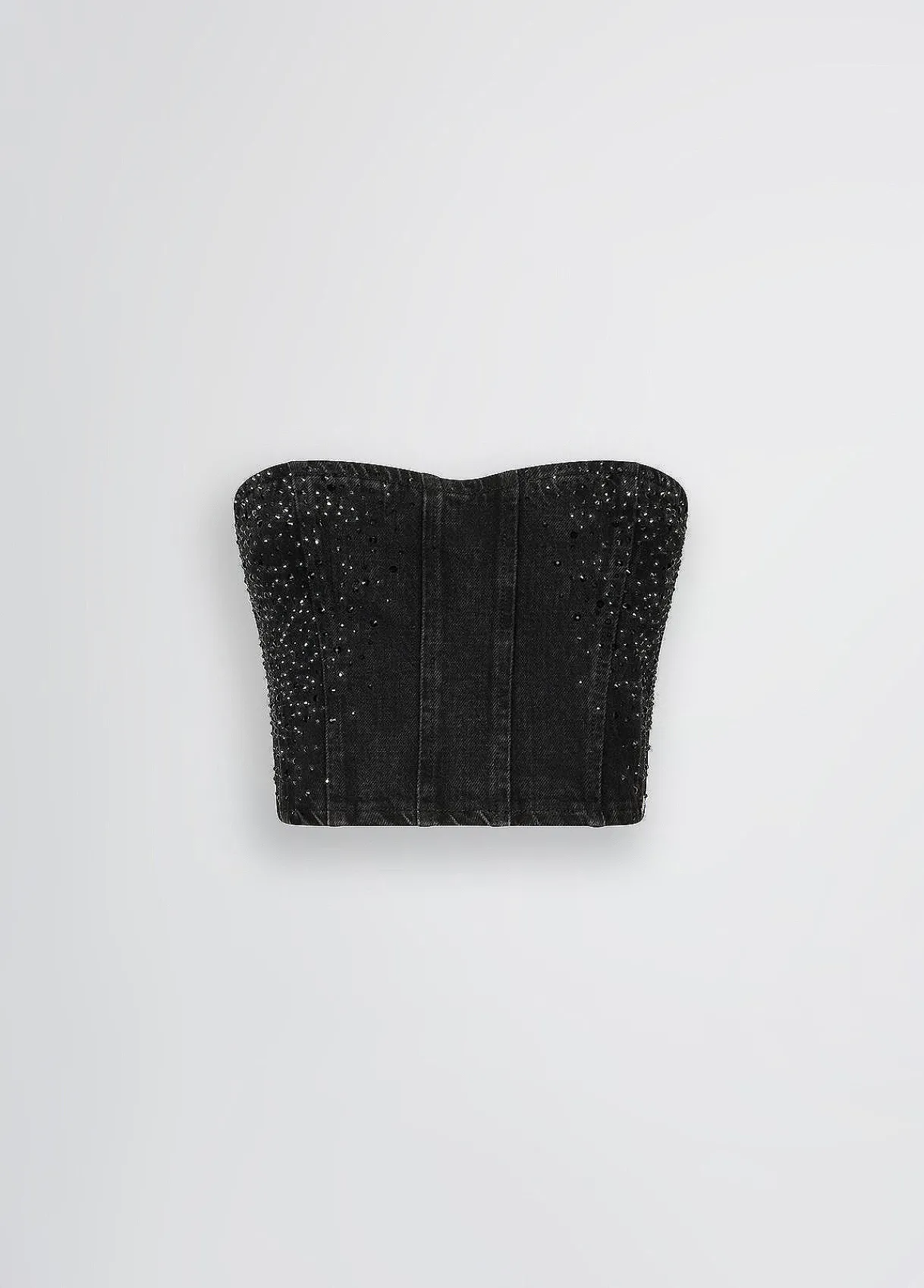 Liu Jo Top en toile denim avec strass|Femme T-Shirts Et Tops