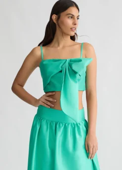 Liu Jo Top turquoise avec nœud|Femme T-Shirts Et Tops|Cérémonie