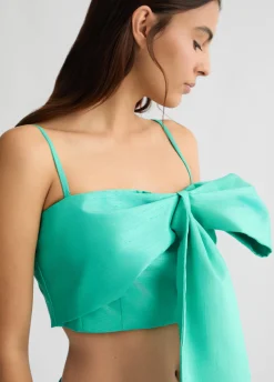 Liu Jo Top turquoise avec nœud|Femme T-Shirts Et Tops|Cérémonie