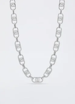 Liu Jo Tour de cou monogramme avec strass|Femme Jewelry