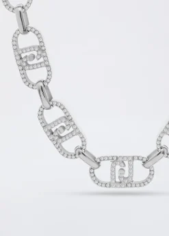Liu Jo Tour de cou monogramme avec strass|Femme Jewelry