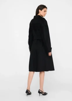 Liu Jo Trench-coat en laine avec franges|Femme Manteaux
