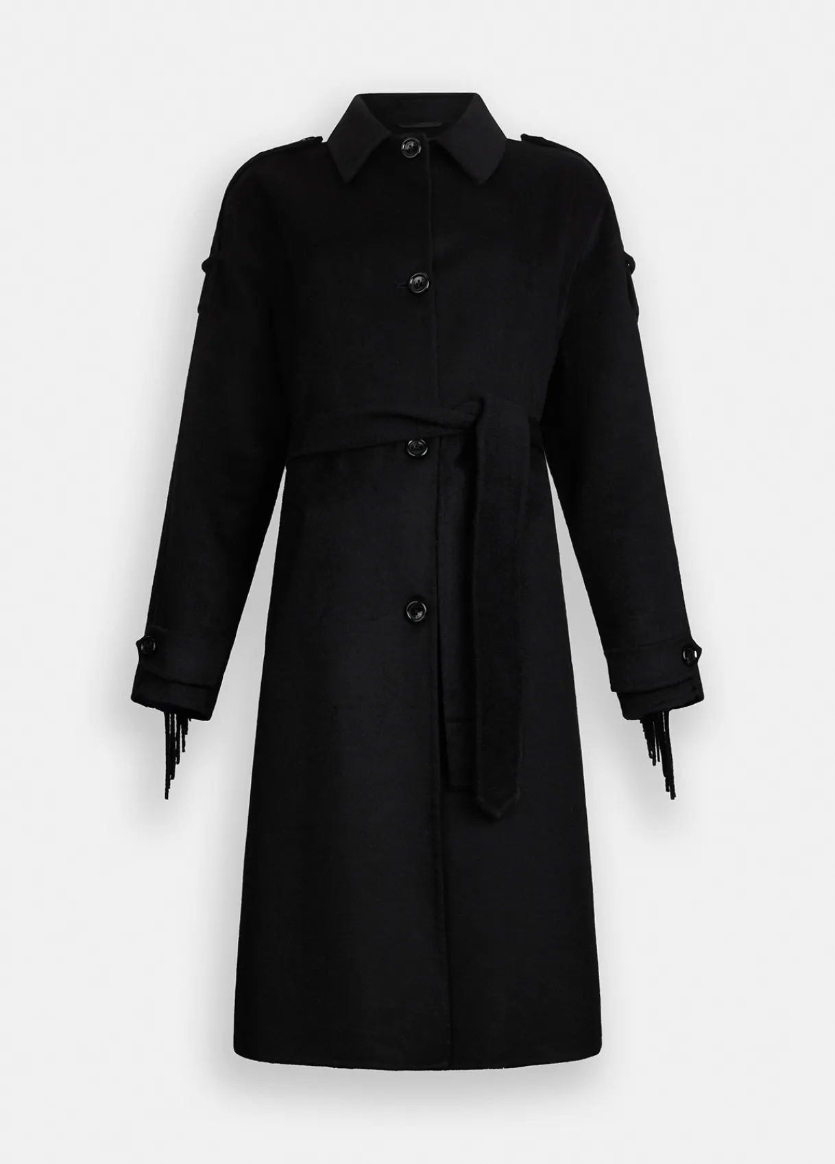 Liu Jo Trench-coat en laine avec franges|Femme Manteaux