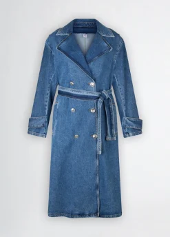Liu Jo Trench-coat en toile denim|Femme Manteaux|Vestes
