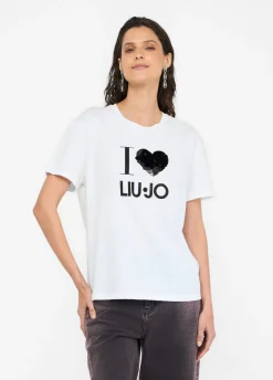 Liu Jo T-shirt avec applications|Femme T-Shirts Et Tops