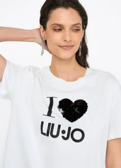 Liu Jo T-shirt avec applications|Femme T-Shirts Et Tops