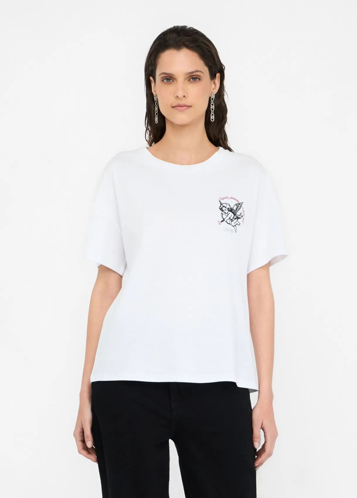 Liu Jo T-shirt avec broderie et strass|Femme T-Shirts Et Tops